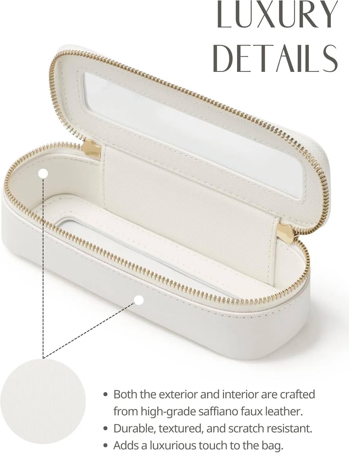 Popvibe Clear Makeup Bag Travel Cosmetic Case Transparent Toiletry Bag with Zipper, Portable Make Up Organizer Traveling Compact Car Bag for Essentials