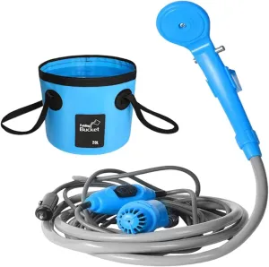 Portable Shower Camping Shower Versatile with Folding Bucket Camp Shower for Pet Cleaning Camping Backpacking Plants Watering