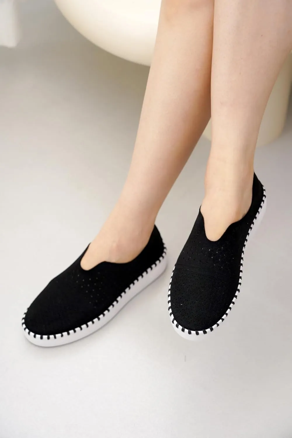 Project Cloud Platform Sneakers for Women - Leather Insole Loafers for Women with Memory Foam - Casual Slip On Womens Loafers with Flexible Outsole (Aster)
