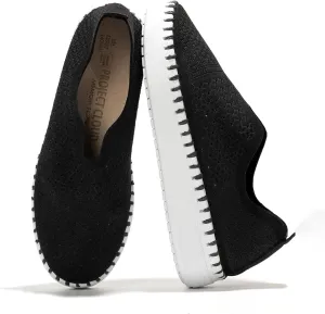 Project Cloud Platform Sneakers for Women - Leather Insole Loafers for Women with Memory Foam - Casual Slip On Womens Loafers with Flexible Outsole (Aster)