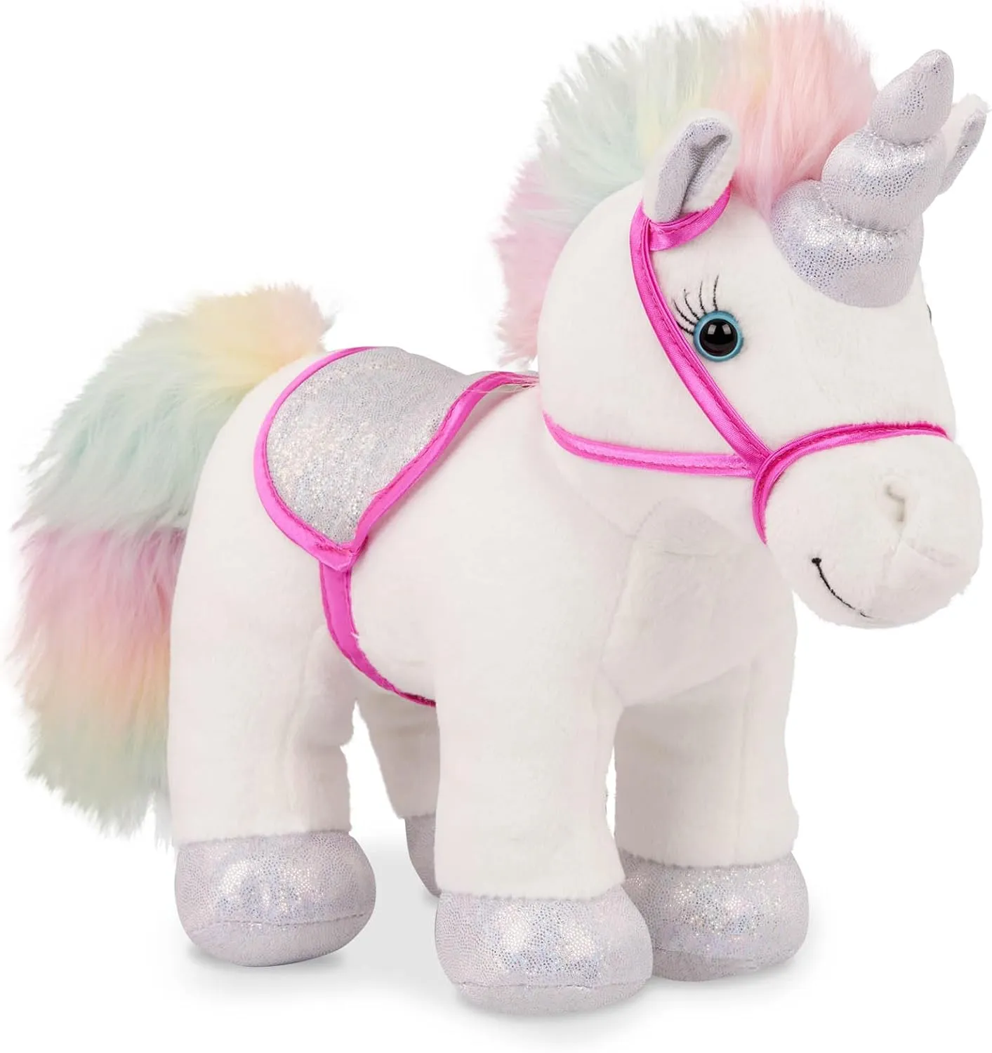 Pucci Pups – Plush Unicorn – Stuffed Animal – Carrier Bag – Comb & Bottle – Kids 3 Years  