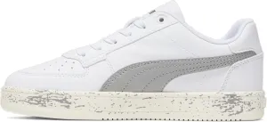 PUMA Caven Sneaker, White-Concrete Gray Black, 1.5 US Unisex Little Kid