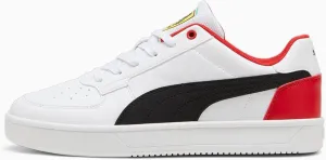 PUMA Ferrari Caven 2.0 Sneakers, White/Black/Rosso Corsa, US 8.5 M