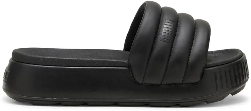 PUMA Womens Karmen Puffy Slide Casual Sandals Casual Low Heel 1-2" - Black