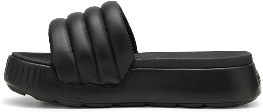 PUMA Womens Karmen Puffy Slide Casual Sandals Casual Low Heel 1-2" - Black