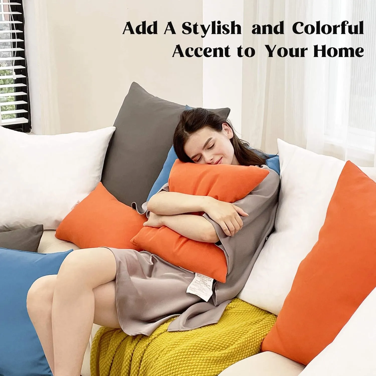 puredown® Outdoor Water Resistant Throw Pillows, Feathers and Down Filled Decorative Pillows for Couch Cushion Garden Bench 12 x 20 Inch, Set of 2, Grey