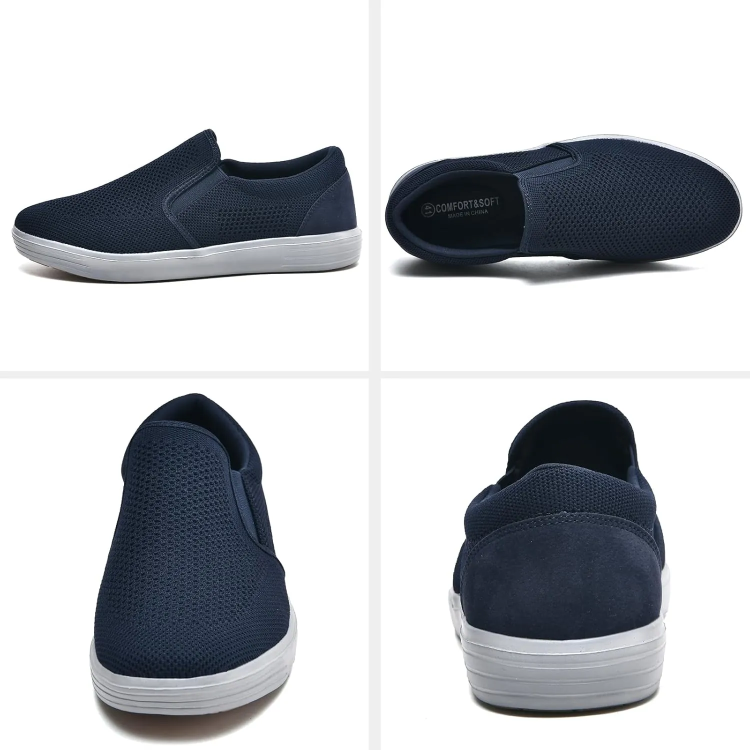 Puxowe Men's Casual Slip On Walking Shoes Mesh Comfortable Loafer