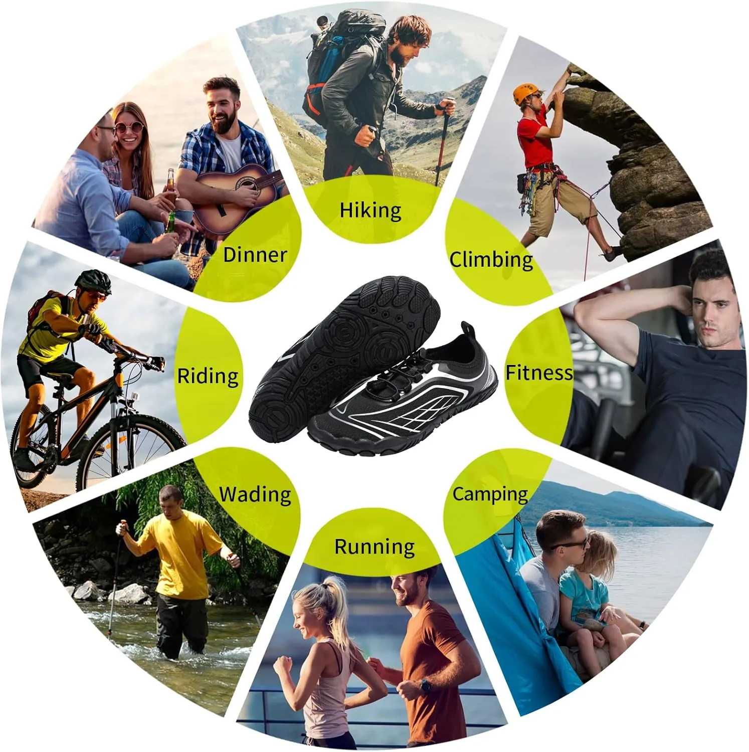 Queday Water Shoes for Women Men Quick Dry Barefoot Shoes Athletic Lightweight Sports Aqua Socks Outdoor Swim Hiking Diving Surf Fishing Walking Kayaking