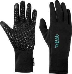 Rab Women's Power Stretch Contact Grip Touchscreen Gloves for Hiking and Skiing
