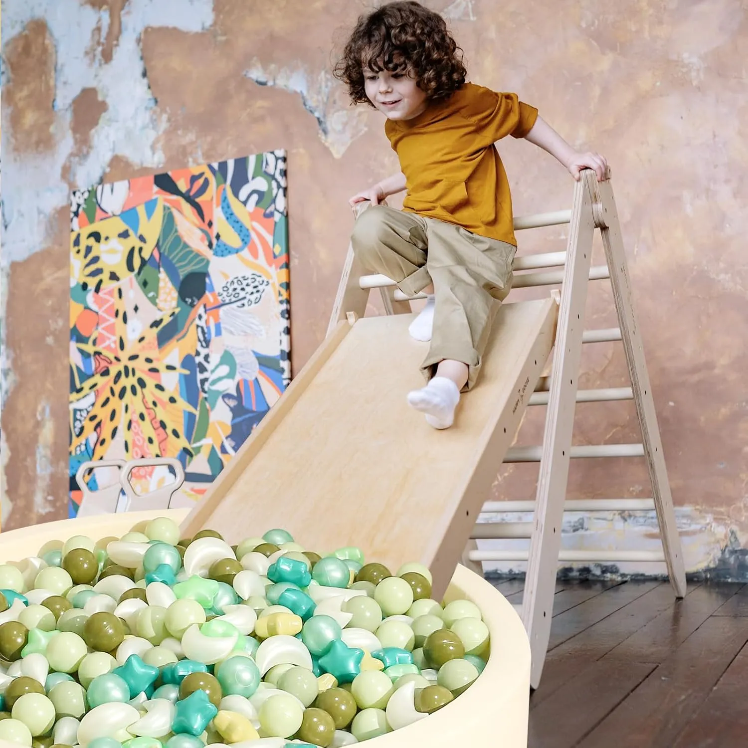 Realhaha Ball Pits Balls Shapes for Toddlers,100pcs Plastic Star Balls for Slide,Playpen, Birthday Party, Christmas Decoration, Great Gift for Boys Girls, Small or Medium