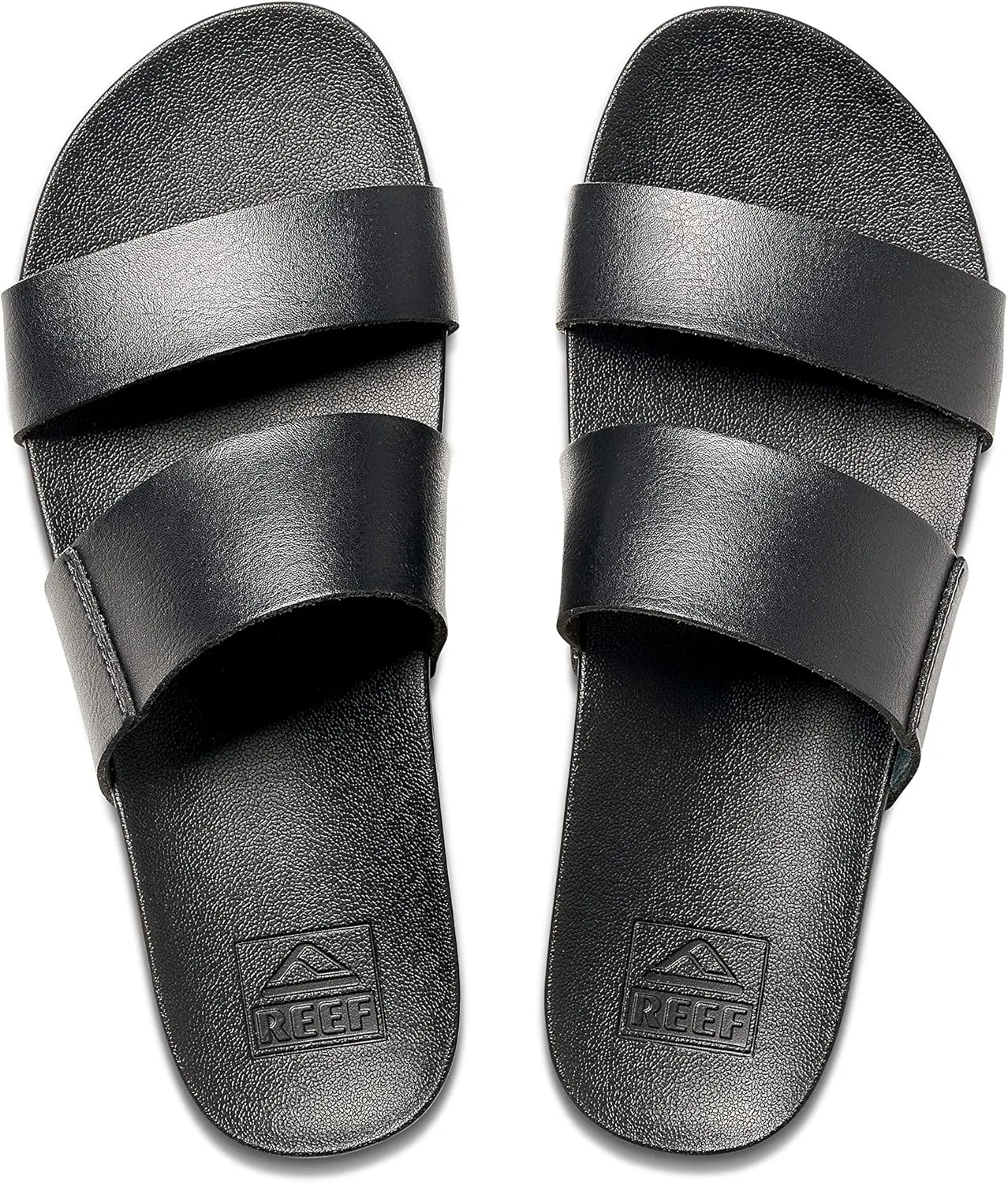 Reef Women's Vista Fashion Slide Sandal, Vegan Leather Strap, Ultra Soft Cushion Footbed