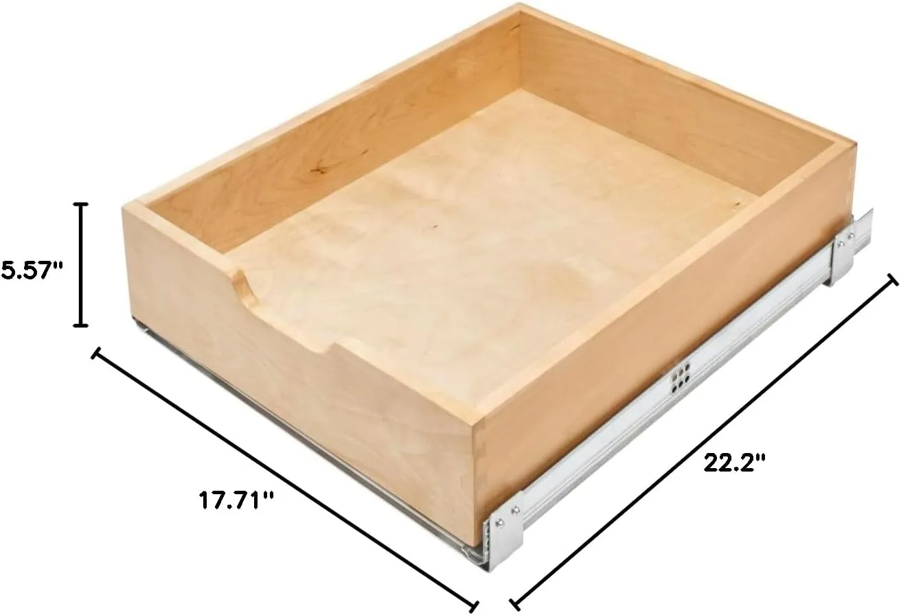 Rev-A-Shelf 17.71" Pullout Kitchen Cabinet Drawer w/Soft-close, 4WDB-18SC-1