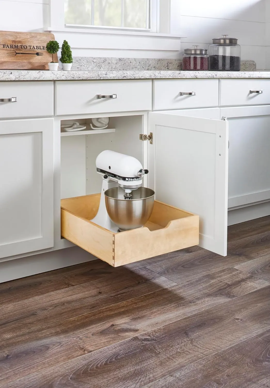Rev-A-Shelf 17.71" Pullout Kitchen Cabinet Drawer w/Soft-close, 4WDB-18SC-1