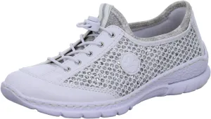 Rieker N42P6 Nikita Slip-On Women's Sneakers - Lightweight Walking Shoes with Durable Sole - Lacer-Cut Detailing and Stretch Laces - Stylish Comfort for All-Day Wear