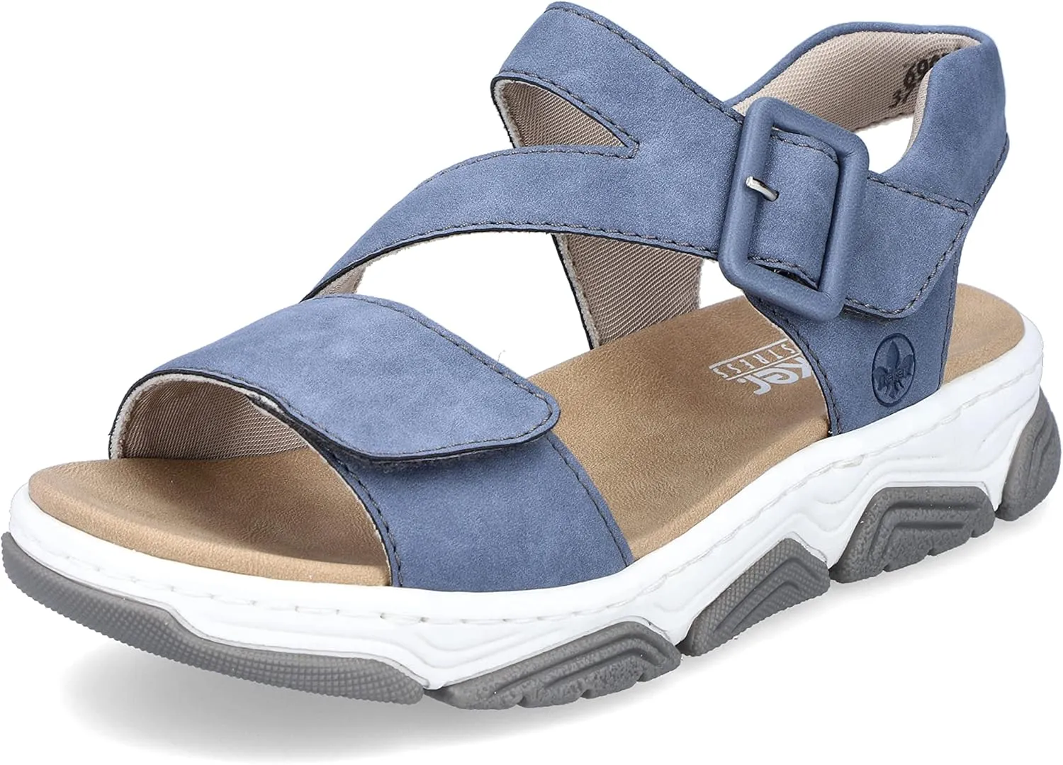 Rieker Women's Lyra Sandals Light Blue Nubuck 10.5 Medium