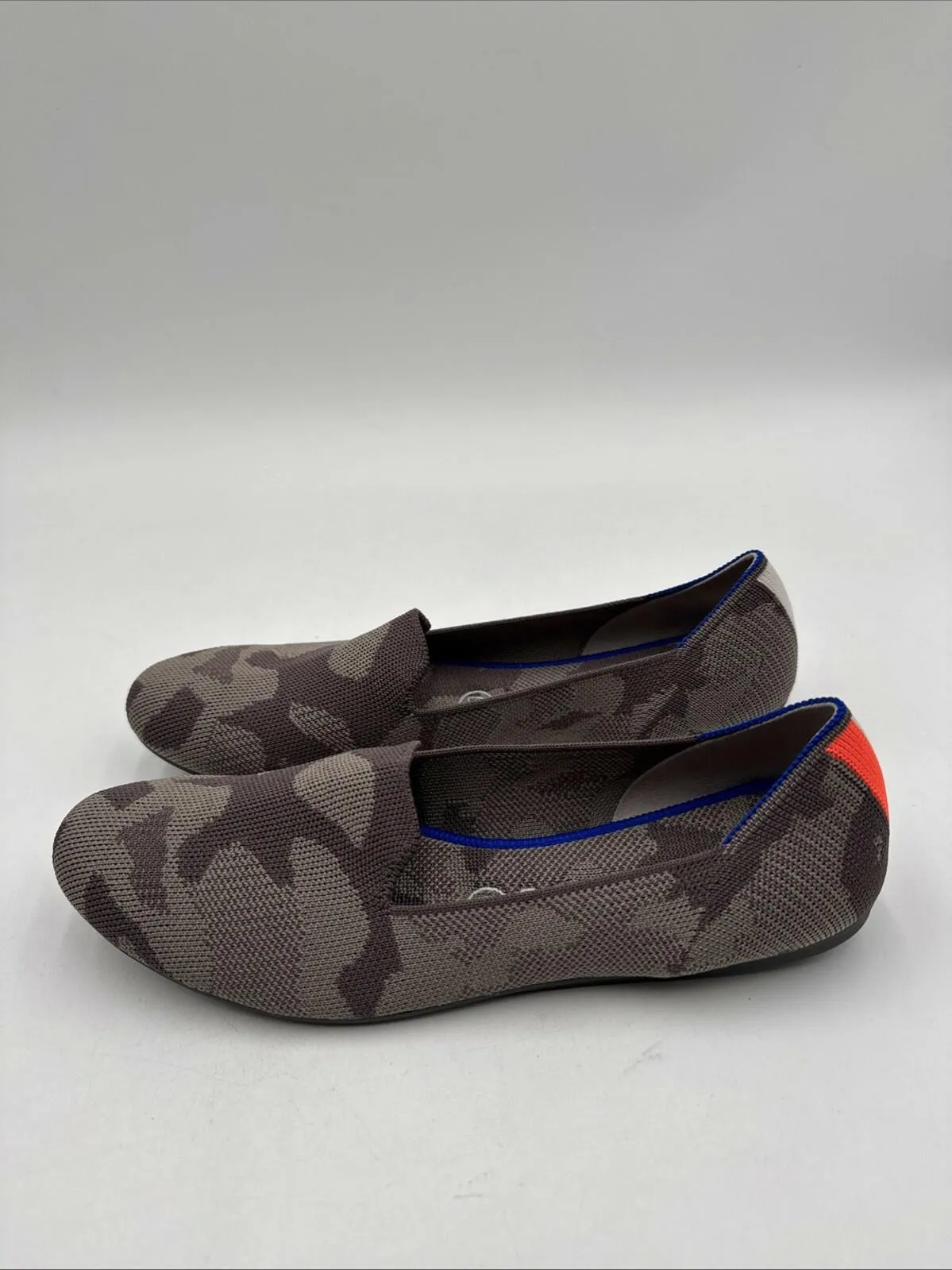ROTHY’S The Loafer Camo Green Knit Round Toe  Flats Women’s Size 7 - Very Good