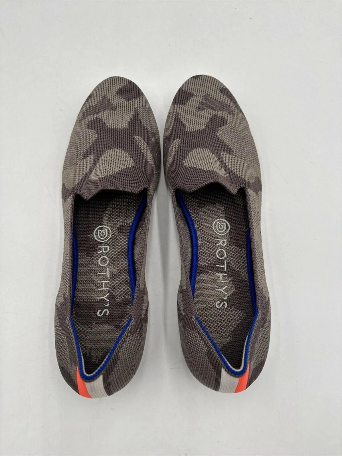 ROTHY’S The Loafer Camo Green Knit Round Toe  Flats Women’s Size 7 - Very Good