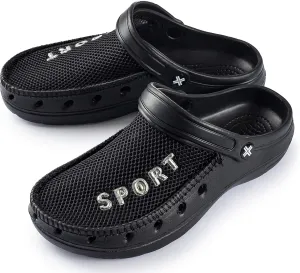 Roxoni Men’s Rubber Sport Clogs with Breathable Mesh Upper