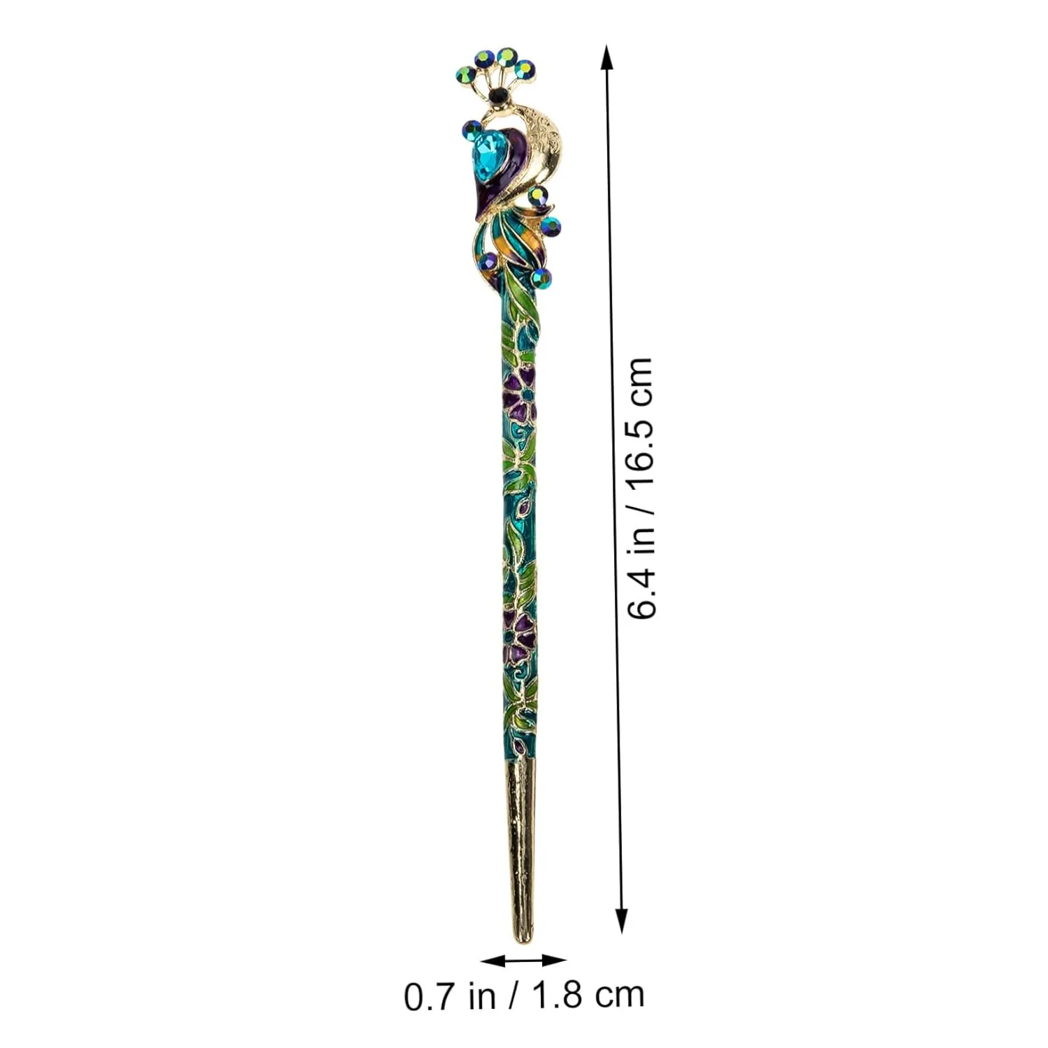 SAFIGLE Chinese Hair Stick Retro Hairpin for Women Classical Peacock Design Durable Comfortable Bun Holder Accessory for Traditional Hairstyles