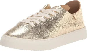 Sam Top Poppy Lace-Up Wide array Low Sneakers Platform Flats Leather Gold Chunky Edelman Enormous discount