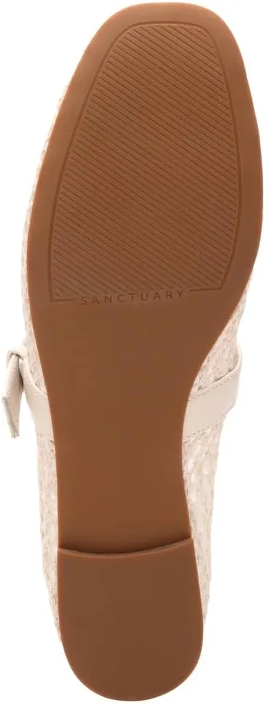 Sanctuary Women's Gia Mary Jane Flats-Crochet Knit, Slip-on, Memory Foam Cushioning, Flexible Rubber Outsole