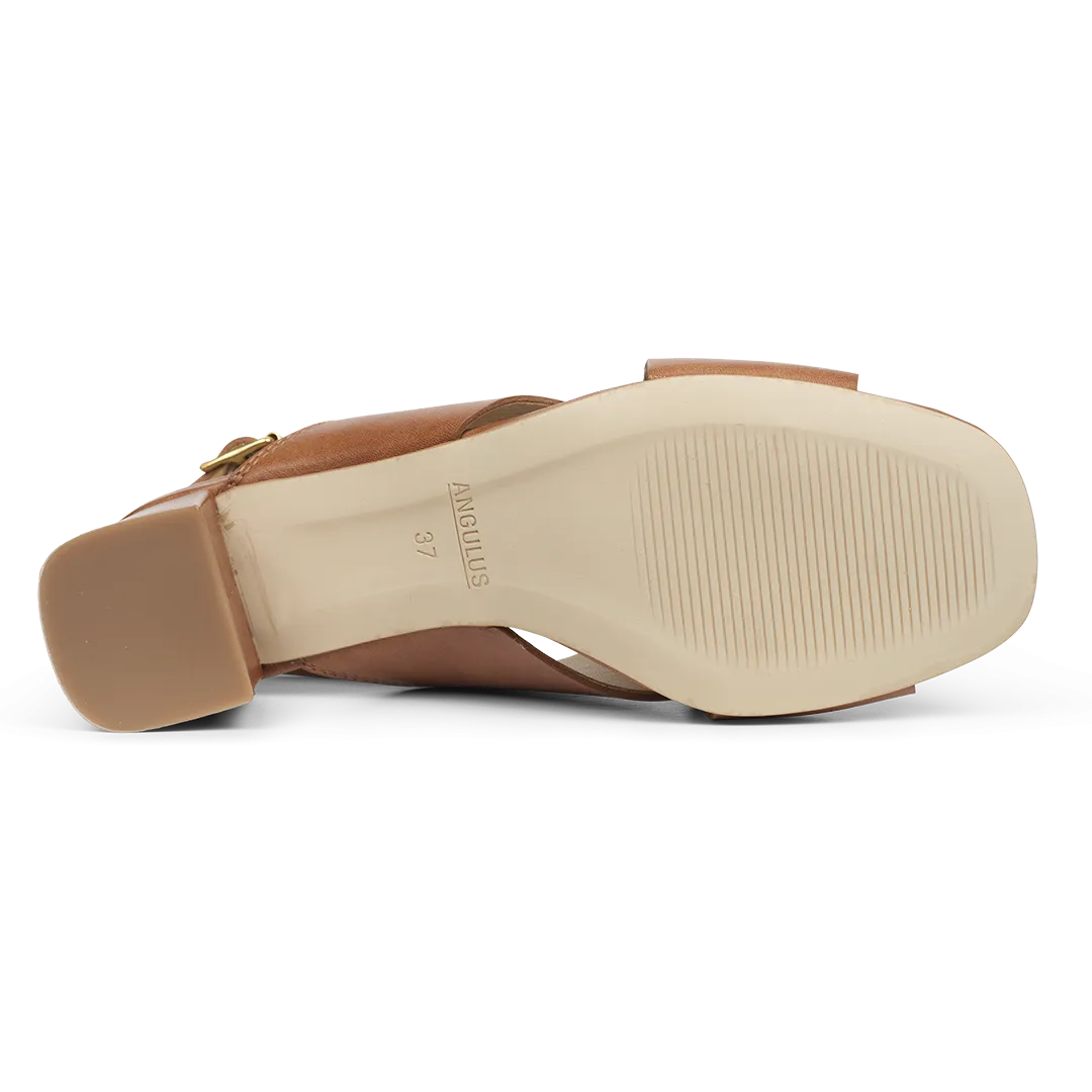 Sandal with block heel