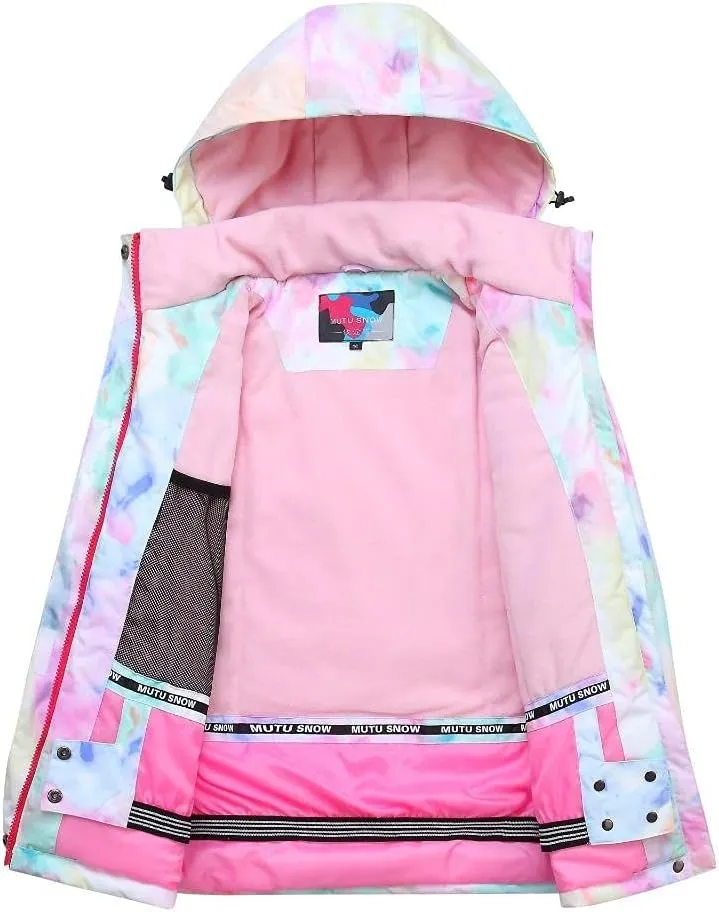 SEARIPE Girls Ski Jacket and Pant Set Winter Warm Snowsuits Kids Toddler Waterproof Outdoor Ski Suit
