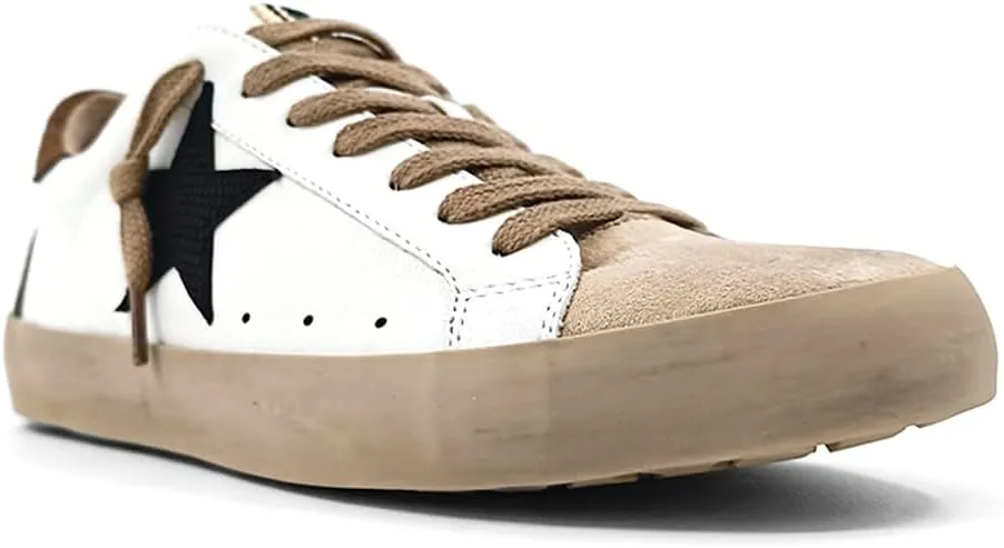 Shu Shop Womens Pamela Lace Up Sneakers Shoes Casual - Beige, Brown, White
