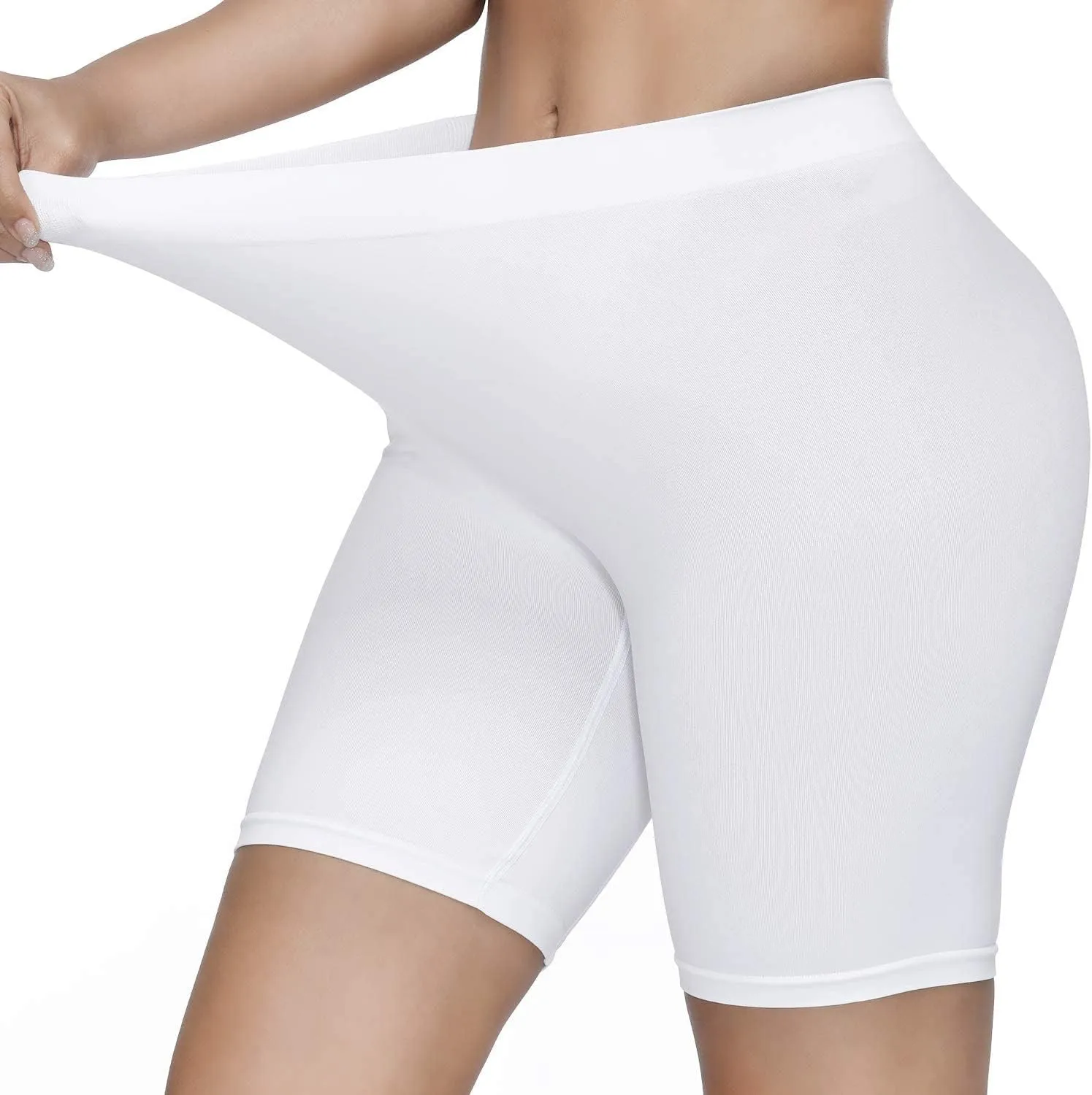 SIMIYA Women's Slip Shorts for Under Dresses, Seamless Smooth Comfortable Stretch Yoga & Bike Shorts