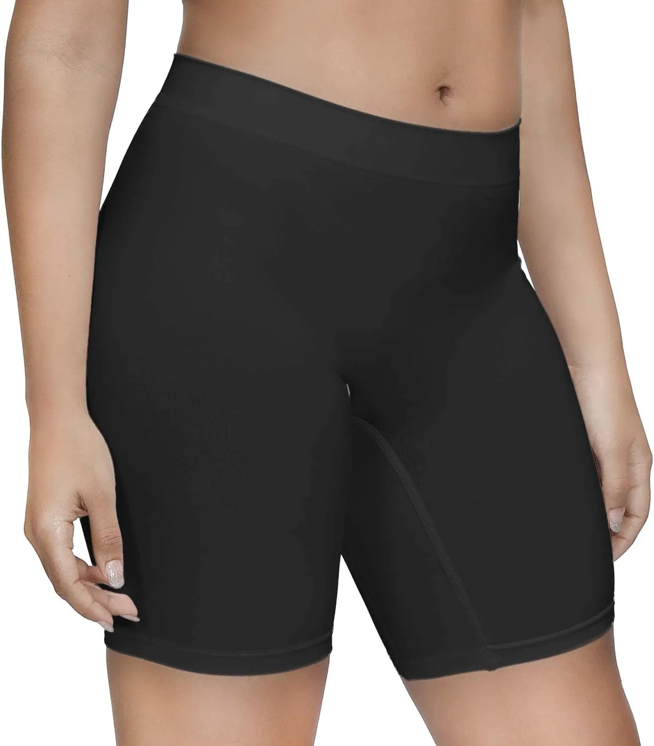 SIMIYA Women's Slip Shorts for Under Dresses, Seamless Smooth Comfortable Stretch Yoga & Bike Shorts