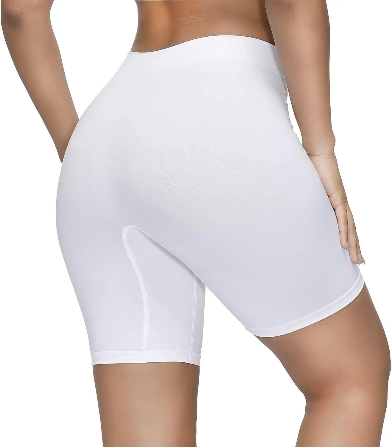 SIMIYA Women's Slip Shorts for Under Dresses, Seamless Smooth Comfortable Stretch Yoga & Bike Shorts