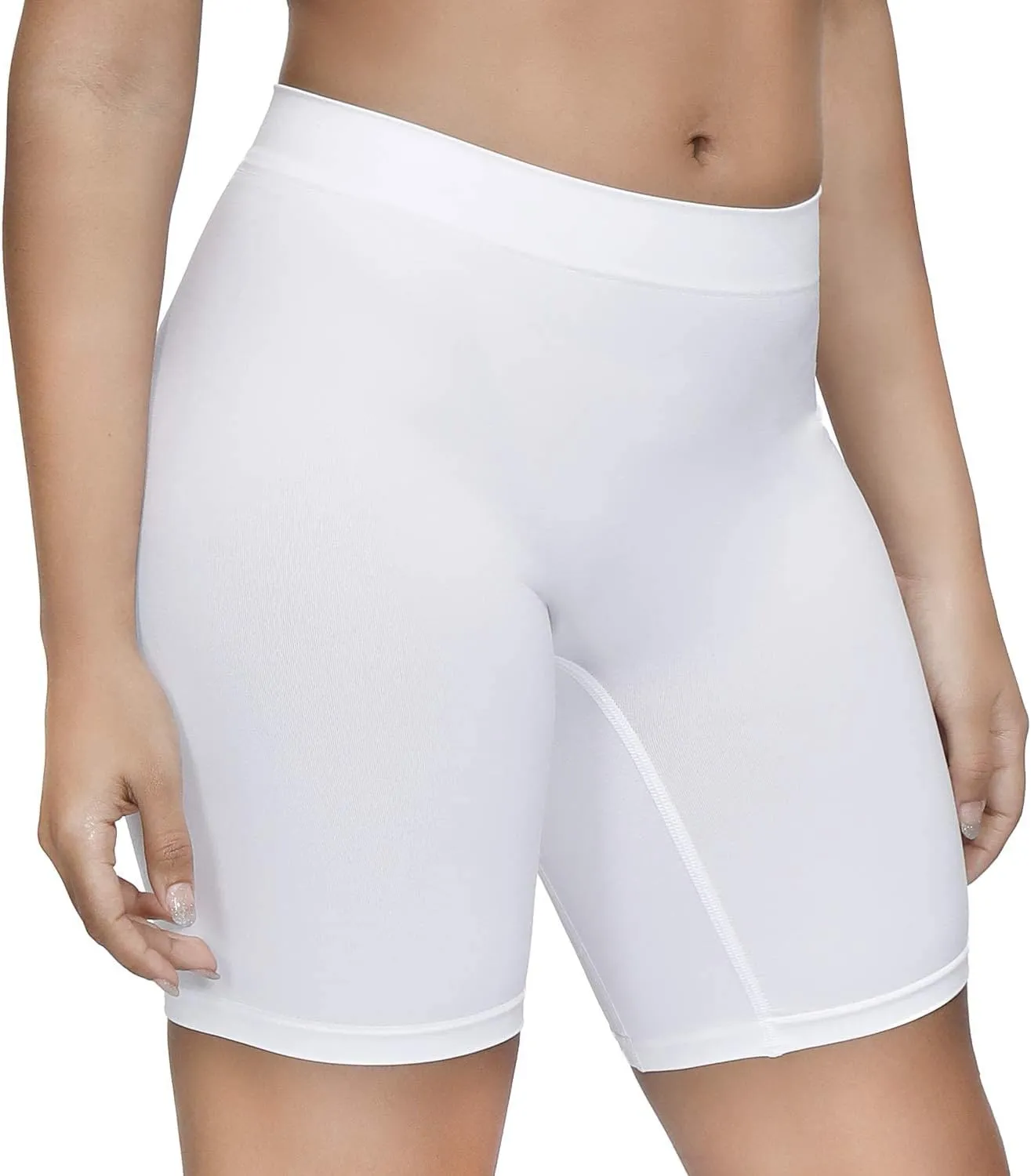 SIMIYA Women's Slip Shorts for Under Dresses, Seamless Smooth Comfortable Stretch Yoga & Bike Shorts