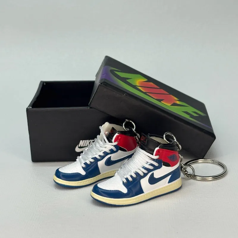 Single Sneaker Keychain - AJ1 Union Blue High With Box