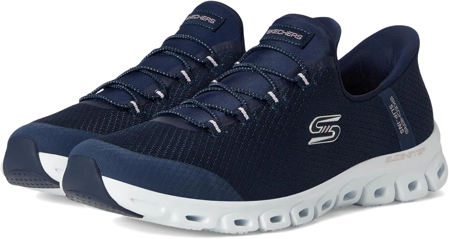 Skechers Sport Women's Glide-Step-Pursuit Hands Free Slip-INS Sneaker, NVY, 8