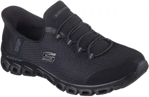 Skechers Women's Glide-Step-Pursuit Hands Free Slip-INS Sneaker, BBK=Black/Black, 7 Wide