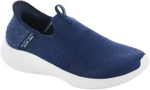 Skechers Women's Hands Free Slip Ins Ultra Flex 3.0 Smooth Step Sneaker, Navy, 9.5
