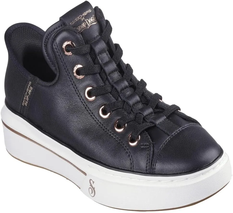 Skechers Women's Snoop Dogg:Snoop One-og Leather Hands Free Slip-ins Sneaker