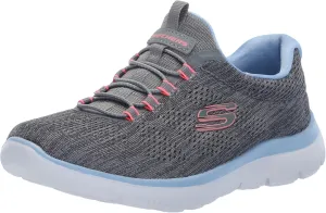 Skechers Women's Summits Fun Flare Sneaker, Grey/Multi=GYMT, 10.5 Wide