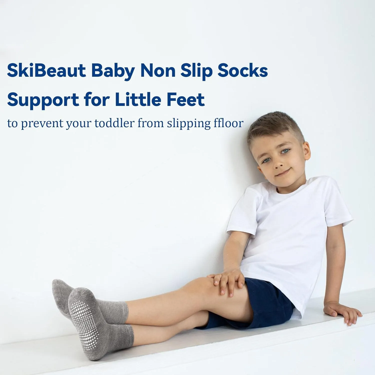 SkiBeaut 20 Pairs Toddler Socks Baby Boys Girls Grips Non Slips Kid Gripper Toddlers Crew Socks for 0-7 Years