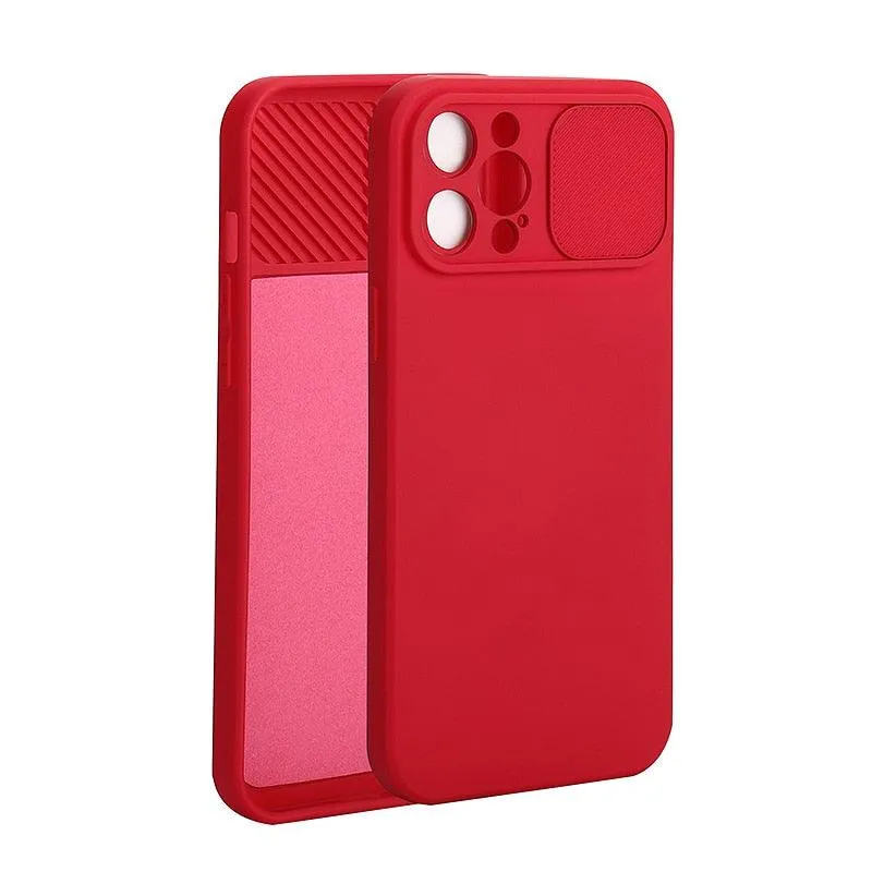 Sliding Lens Protective Silicone Case For iPhone 11 Pro Max Mini 12 Pro 13 Push Cover iphone Slide Camera Cover Case with Camera Lens Protector Cover Silicone Bumper Slim Phone Cover Compatible with iPhone