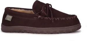 Slippers Mens Moccasins Shoes - Sheepskin Lined Slip-on Indoor & Outdoor Moccasins for Men