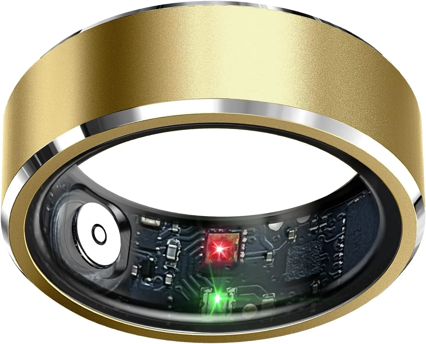 Smart Ring Health Tracker, Sleep Tracker Ring with Heart Rate, Waterproof Fitness Ring for Activity Monitoring/Steps/Distance/Calories,Air Gestures,Up to 7-Day Battery,for iOS Android (Light Gold,#10)