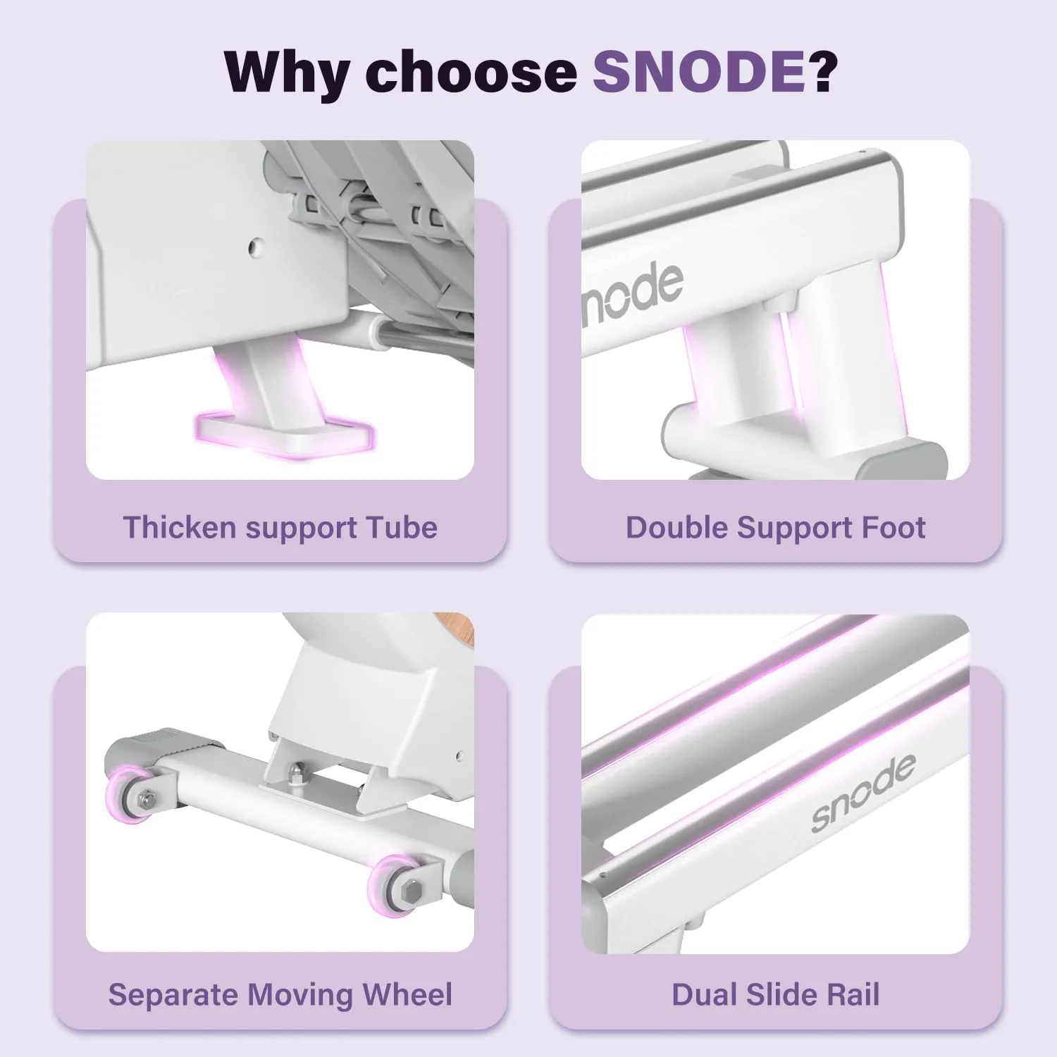 SNODE Rowing Machine for Home Use, Sturdy Rower Machine with 350lb Weight Capacity, LCD Monitor, Ergonomic Seat, Dual Rail