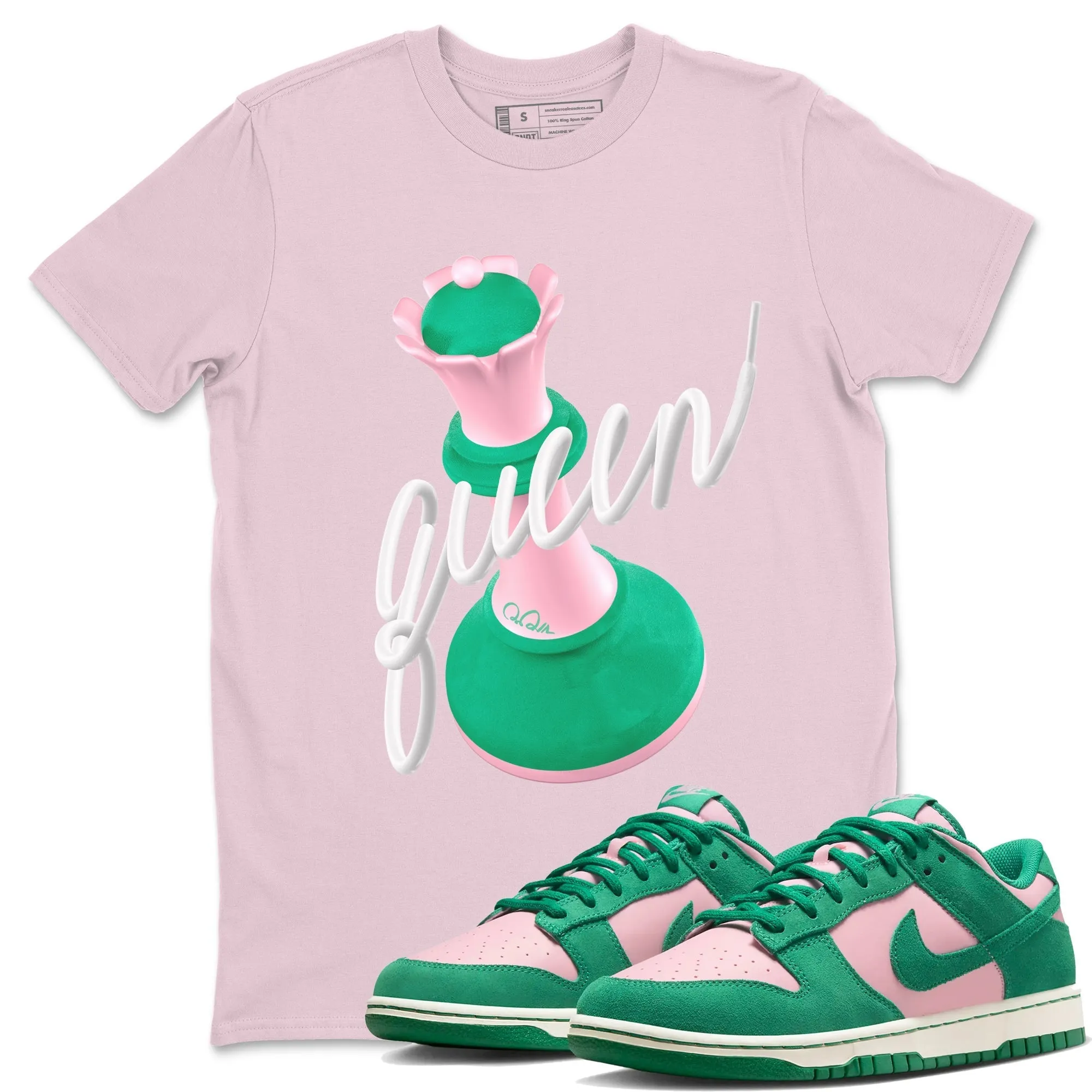 SNRT Malachite Medium Tees Dunk - 3D Sophisticated Sneaker Queen Soft Pink Premium customer care