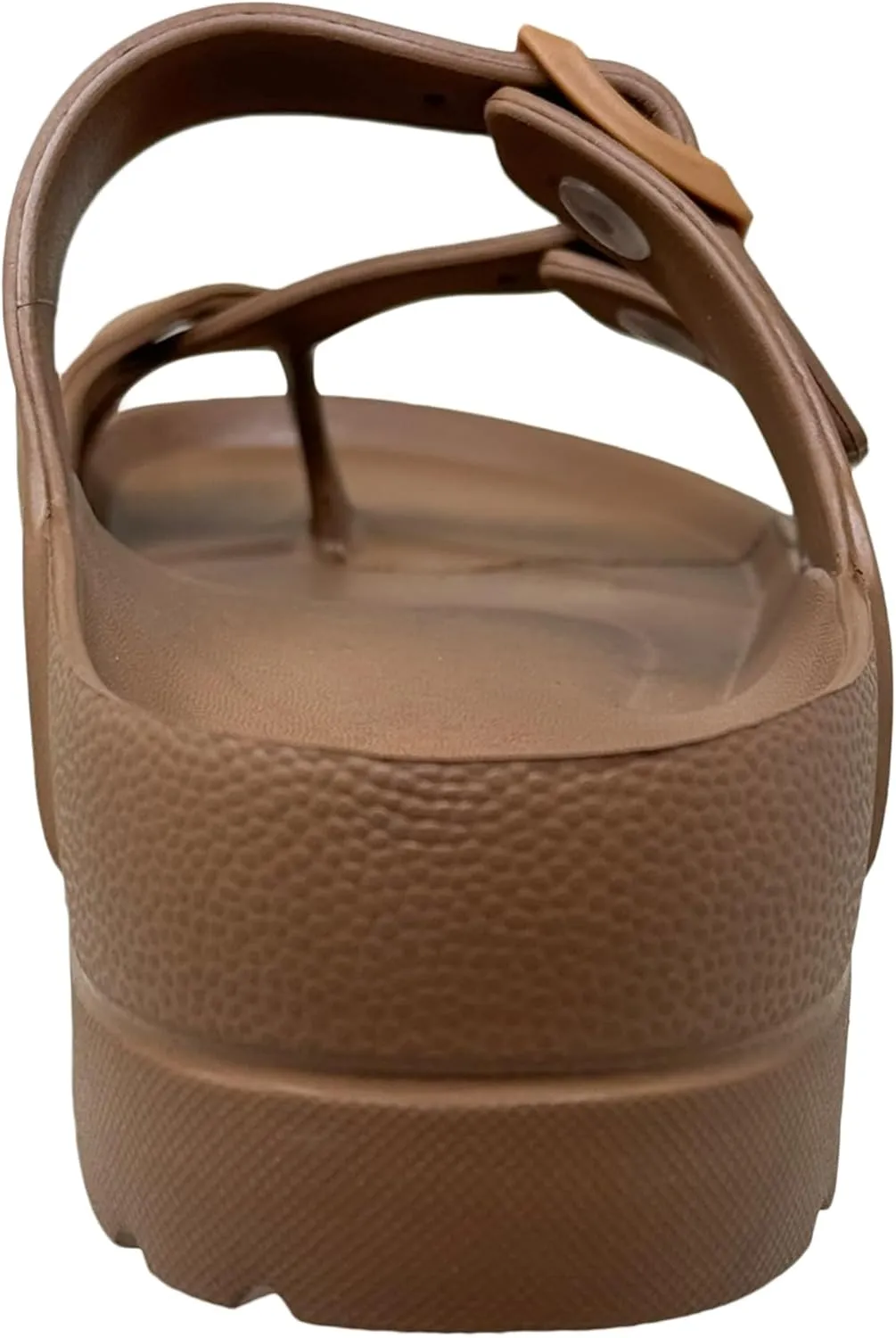 SOBEYO Women's Strappy Platform Sandals Ring Toe Double Buckles Slip On Flatform Shoes