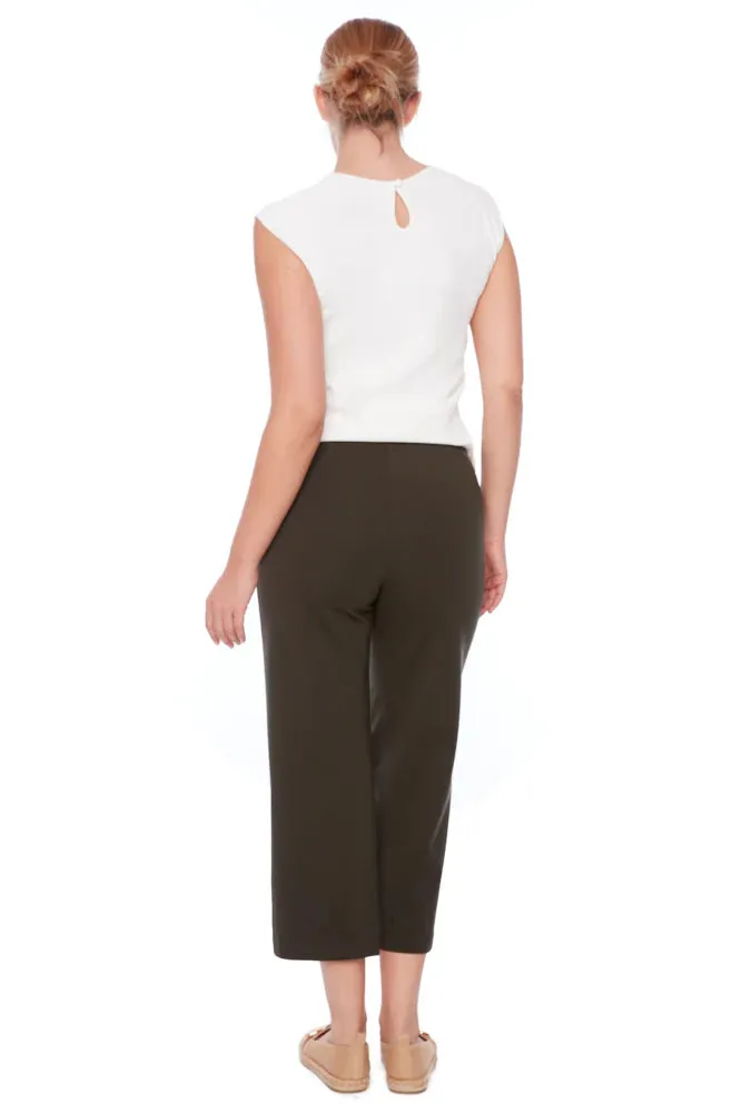 Solid Ponte Gaucho Pants