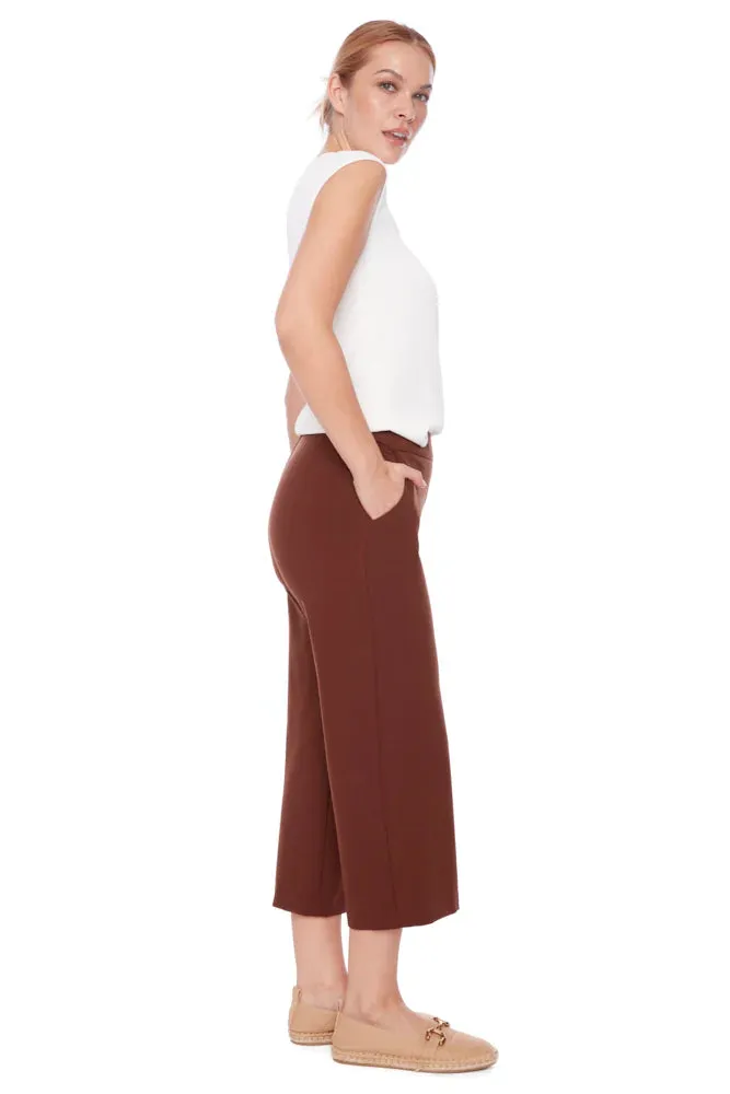 Solid Ponte Gaucho Pants