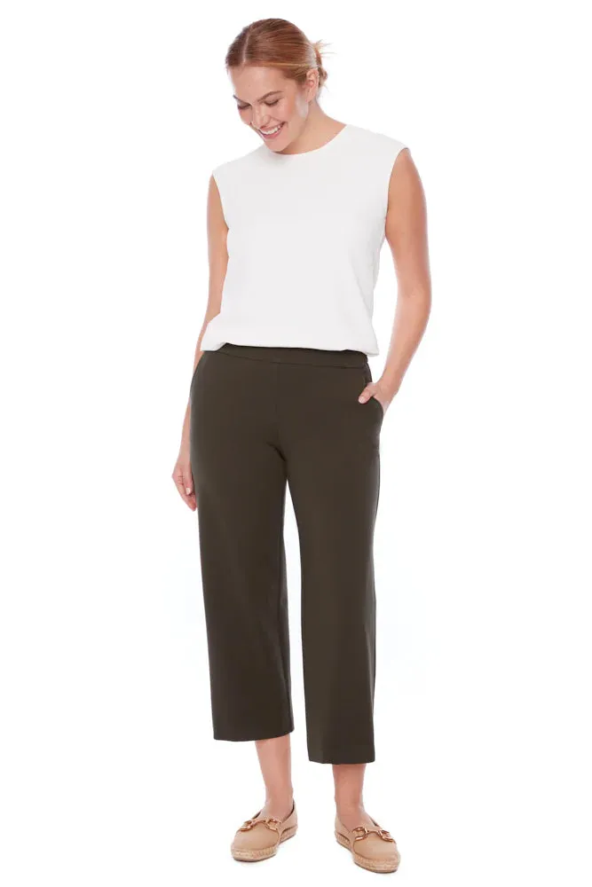Solid Ponte Gaucho Pants
