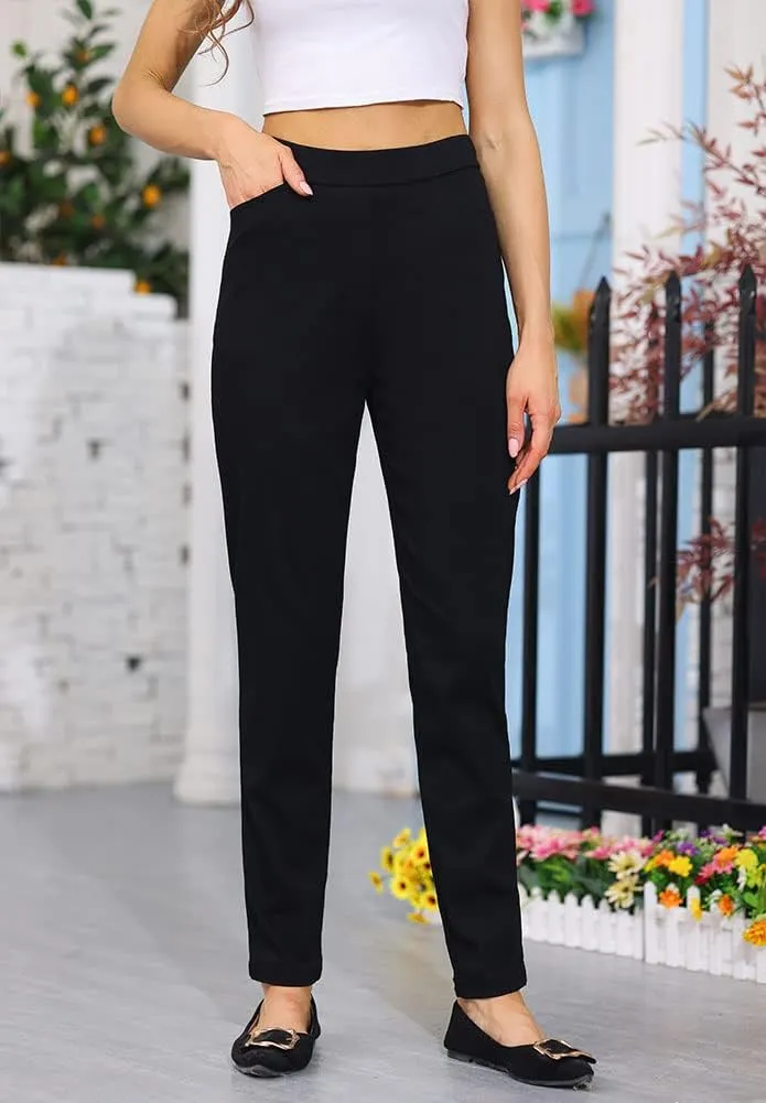 Soojun Women's Comfy Ultra Stretch Pull On Ankle Pant