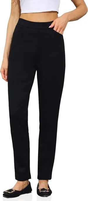 Soojun Women's Comfy Ultra Stretch Pull On Ankle Pant